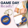 image:imageINK  ALLOY Game Day Football Beaded Bag Charm  Lightweight Handmade Keychain for Sports Moms Fans amp Students for GamedayBlue  Orange