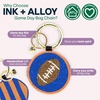 image:imageINK  ALLOY Game Day Football Beaded Bag Charm  Lightweight Handmade Keychain for Sports Moms Fans amp Students for GamedayBlue  Orange