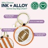image:imageINK  ALLOY Game Day Football Beaded Bag Charm  Lightweight Handmade Keychain for Sports Moms Fans amp Students for GamedayBurnt Orange