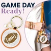 image:imageINK  ALLOY Game Day Football Beaded Bag Charm  Lightweight Handmade Keychain for Sports Moms Fans amp Students for GamedayBurnt Orange
