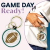image:imageINK  ALLOY Game Day Football Beaded Bag Charm  Lightweight Handmade Keychain for Sports Moms Fans amp Students for GamedayGreen  White