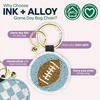 image:imageINK  ALLOY Game Day Football Beaded Bag Charm  Lightweight Handmade Keychain for Sports Moms Fans amp Students for GamedayNavy  Blue  White