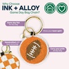 image:imageINK  ALLOY Game Day Football Beaded Bag Charm  Lightweight Handmade Keychain for Sports Moms Fans amp Students for GamedayOrange  White