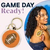 image:imageINK  ALLOY Game Day Football Beaded Bag Charm  Lightweight Handmade Keychain for Sports Moms Fans amp Students for GamedayOrange  White