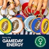 image:imageINK  ALLOY Game Day Football Beaded Bag Charm  Lightweight Handmade Keychain for Sports Moms Fans amp Students for GamedayPurple  Yellow
