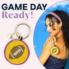 image:imageINK  ALLOY Game Day Football Beaded Bag Charm  Lightweight Handmade Keychain for Sports Moms Fans amp Students for GamedayPurple  Yellow
