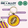 image:imageINK  ALLOY Game Day Football Beaded Bag Charm  Lightweight Handmade Keychain for Sports Moms Fans amp Students for GamedayPurple  Yellow