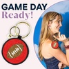 image:imageINK  ALLOY Game Day Football Beaded Bag Charm  Lightweight Handmade Keychain for Sports Moms Fans amp Students for GamedayRed  Black