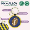 image:imageINK  ALLOY Game Day Football Beaded Bag Charm  Lightweight Handmade Keychain for Sports Moms Fans amp Students for GamedayYellow  Blue