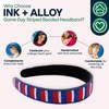 image:imageINK  ALLOY Game Day Striped Beaded Headband  Handcrafted Statement Hair Accessories for Sports Fans  Perfect for Gameday Yellow  BlueBlue  Crimson