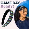 image:imageINK  ALLOY Game Day Striped Beaded Headband  Handcrafted Statement Hair Accessories for Sports Fans  Perfect for Gameday Yellow  BlueBlue  Gold  Green