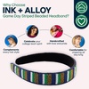 image:imageINK  ALLOY Game Day Striped Beaded Headband  Handcrafted Statement Hair Accessories for Sports Fans  Perfect for Gameday Yellow  BlueBlue  Gold  Green
