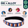 image:imageINK  ALLOY Game Day Striped Beaded Headband  Handcrafted Statement Hair Accessories for Sports Fans  Perfect for Gameday Yellow  BlueBlue  Orange