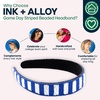 image:imageINK  ALLOY Game Day Striped Beaded Headband  Handcrafted Statement Hair Accessories for Sports Fans  Perfect for Gameday Yellow  BlueBlue  White