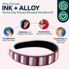 image:imageINK  ALLOY Game Day Striped Beaded Headband  Handcrafted Statement Hair Accessories for Sports Fans  Perfect for Gameday Yellow  BlueMaroon  White