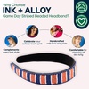 image:imageINK  ALLOY Game Day Striped Beaded Headband  Handcrafted Statement Hair Accessories for Sports Fans  Perfect for Gameday Yellow  BlueNavy  Orange