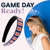 image:imageINK  ALLOY Game Day Striped Beaded Headband  Handcrafted Statement Hair Accessories for Sports Fans  Perfect for Gameday Yellow  BlueNavy  Orange