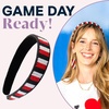 image:imageINK  ALLOY Game Day Striped Beaded Headband  Handcrafted Statement Hair Accessories for Sports Fans  Perfect for Gameday Yellow  BlueRed  Black