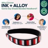 image:imageINK  ALLOY Game Day Striped Beaded Headband  Handcrafted Statement Hair Accessories for Sports Fans  Perfect for Gameday Yellow  BlueRed  Black