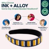 image:imageINK  ALLOY Game Day Striped Beaded Headband  Handcrafted Statement Hair Accessories for Sports Fans  Perfect for Gameday Yellow  BlueYellow  Blue