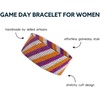 image:imageINK  ALLOY Game Day Striped Cuff Bracelets for Women Beaded Stretch Bracelet for Football Gameday Outfits Handmade Jewelry for College Students Teachers Football Moms 1Inch WPurple  Orange