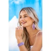 image:imageINK  ALLOY Game Day Striped Cuff Bracelets for Women Beaded Stretch Bracelet for Football Gameday Outfits Handmade Jewelry for College Students Teachers Football Moms 1Inch WPurple  White
