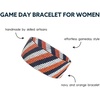 image:imageINK  ALLOY Game Day Striped Cuff Bracelets for Women Beaded Stretch Bracelet for Football Gameday Outfits Handmade Jewelry for College Students Teachers Football Moms 1Inch WNavy  Orange