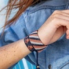 image:imageINK  ALLOY Game Day Striped Cuff Bracelets for Women Beaded Stretch Bracelet for Football Gameday Outfits Handmade Jewelry for College Students Teachers Football Moms 1Inch WNavy  Orange