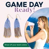 image:imageINK  ALLOY Game Day Tassel Seed Bead Earrings  Handcrafted Statement Earrings ready for Gameday  Lightweight amp BoldBlue  Orange