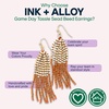image:imageINK  ALLOY Game Day Tassel Seed Bead Earrings  Handcrafted Statement Earrings ready for Gameday  Lightweight amp BoldBurnt Orange
