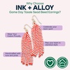 image:imageINK  ALLOY Game Day Tassel Seed Bead Earrings  Handcrafted Statement Earrings ready for Gameday  Lightweight amp BoldCrimson  Cream