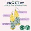image:imageINK  ALLOY Game Day Tassel Seed Bead Earrings  Handcrafted Statement Earrings ready for Gameday  Lightweight amp BoldGreen  Yellow
