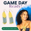 image:imageINK  ALLOY Game Day Tassel Seed Bead Earrings  Handcrafted Statement Earrings ready for Gameday  Lightweight amp BoldGreen  Yellow