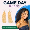 image:imageINK  ALLOY Game Day Tassel Seed Bead Earrings  Handcrafted Statement Earrings ready for Gameday  Lightweight amp BoldOrange  White