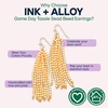 image:imageINK  ALLOY Game Day Tassel Seed Bead Earrings  Handcrafted Statement Earrings ready for Gameday  Lightweight amp BoldOrange  White