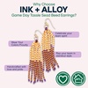 image:imageINK  ALLOY Game Day Tassel Seed Bead Earrings  Handcrafted Statement Earrings ready for Gameday  Lightweight amp BoldPurple  Orange