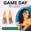 image:imageINK  ALLOY Game Day Tassel Seed Bead Earrings  Handcrafted Statement Earrings ready for Gameday  Lightweight amp BoldPurple  Orange