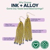 image:imageINK  ALLOY Game Day Tassel Seed Bead Earrings  Handcrafted Statement Earrings ready for Gameday  Lightweight amp BoldYellow  Blue