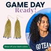 image:imageINK  ALLOY Game Day Tassel Seed Bead Earrings  Handcrafted Statement Earrings ready for Gameday  Lightweight amp BoldYellow  Blue