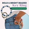 image:imageINK  ALLOY Key Ring Bracelet for Women Chloe Beaded Keychain Wristlet Handmade Jewelry for the Modern BohemianGreece Stripes