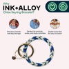 image:imageINK  ALLOY Key Ring Bracelet for Women Chloe Beaded Keychain Wristlet Handmade Jewelry for the Modern BohemianGreece Stripes