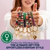image:imageINK  ALLOY Key Ring Bracelet for Women Chloe Beaded Keychain Wristlet Handmade Jewelry for the Modern BohemianMulticolor Stripes