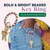 image:imageINK  ALLOY Key Ring Bracelet for Women Chloe Beaded Keychain Wristlet Handmade Jewelry for the Modern BohemianMulticolor Stripes