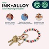 image:imageINK  ALLOY Key Ring Bracelet for Women Chloe Beaded Keychain Wristlet Handmade Jewelry for the Modern BohemianMulticolor Stripes