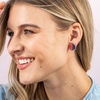 image:imageINK  ALLOY Small Beaded Boho Earrings for Women Casey Hexagon Seed Bead Stud Earrings Hypoallergenic Handmade Jewelry for the Modern Bohemian 64Inch LNavy and Red