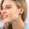 image:imageINK  ALLOY Small Beaded Boho Earrings for Women Casey Hexagon Seed Bead Stud Earrings Hypoallergenic Handmade Jewelry for the Modern Bohemian 64Inch LNavy and Red