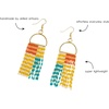 image:imageINKALLOY Beaded Earrings for Women Dangling Allison Seed Bead Fringe Statement Boho Earrings Hypoallergenic Handmade Jewelry for the Modern Bohemian 325InchAmalfi