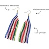 image:imageINKALLOY Beaded Earrings for Women Dangling Brittany Luxe Seed Bead Long Fringe Earrings Hypoallergenic Handmade Jewelry for the Modern Bohemian 4Inch LengthRio