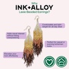 image:imageINKALLOY Beaded Earrings for Women Dangling Claire Luxe Seed Bead Fringe Statement Boho Earrings Hypoallergenic Handmade Jewelry for the Modern Bohemian 425InchMixed Metallic Bronze