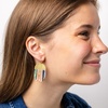 image:imageINKALLOY Beaded Earrings for Women Dangling Claudia Luxe Seed Bead Short Fringe Boho Earrings Hypoallergenic Handmade Jewelry for the Modern Bohemian 2Inch LMulticolor